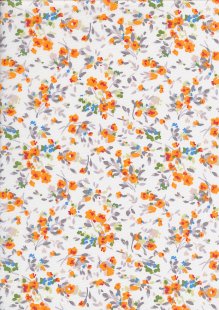 Quality Cotton Print - Orange Maisy