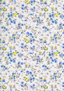 Quality Cotton Print - Blue Maisy