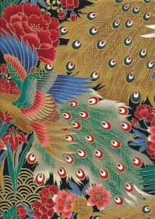 Authentic Gilded Japanese Fabric - 128