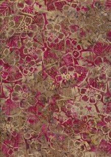 Sew Simple Bali Batik - Brown & Pink AT17-3-30C