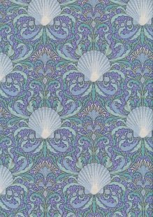 Tilda Fabrics - Cotton Beach 100331 Scallop Shell Blue