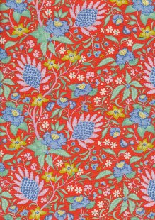 Tilda Fabrics - Bloomsville Flower Tangle Persmimon 100505