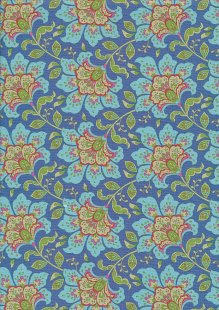 Tilda Fabrics - Bloomsville Flowermarket Blueberry 100506
