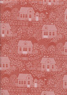 Tilda Fabrics - Hometown My Neighbourhood Rust 110059
