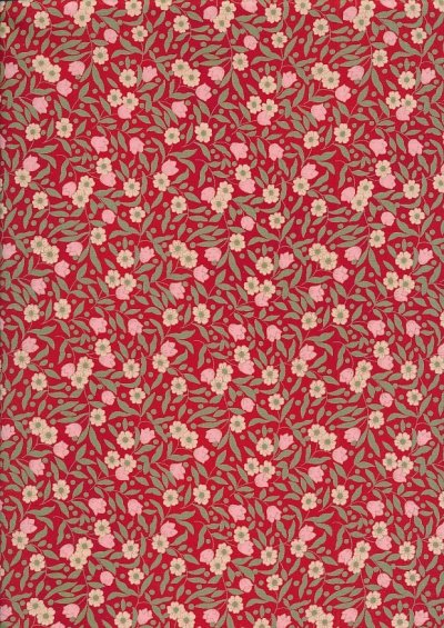 Pima Cotton Lawn - Red Flowerpatch