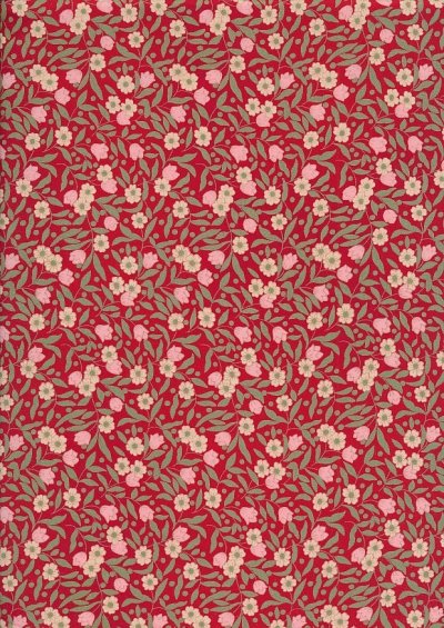 Pima Cotton Lawn - Red Flowerpatch copy