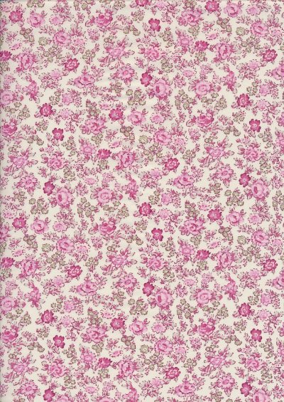 Pima Cotton Lawn - Pink  Ditsy Rose