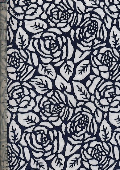 Printed Jersey - Black Rose Sketch