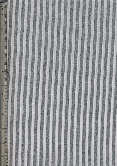 Novelty Jersey Fabric - Grey Stripe