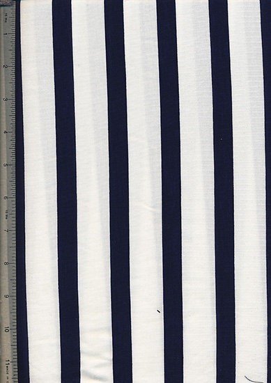 Novelty Jersey Fabric - Dark Navy Stripe