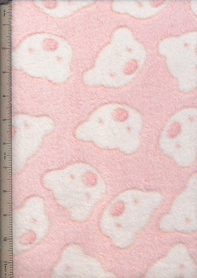Super Soft Cuddle Fleece - Baby Pink Teddies
