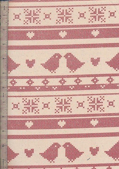 John Louden Scandi Christmas - Red On Cream C