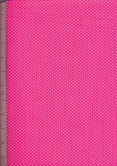 Poly Cotton Novelty - Pink Pin Spot