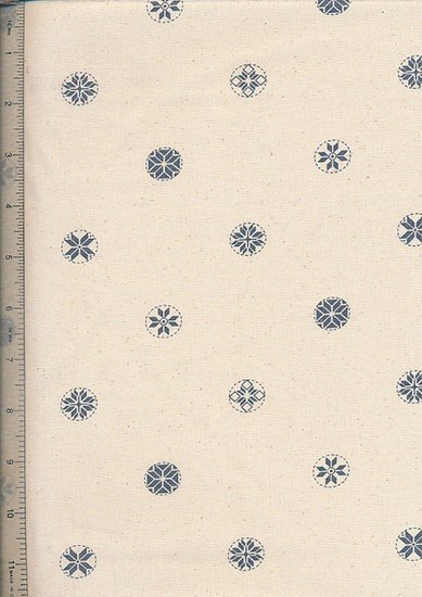John Louden - Scandi Christmas Natural Blue Snowflakes