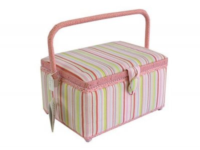 Medium Sewing Box - Brushed Cotton Stripe GB954