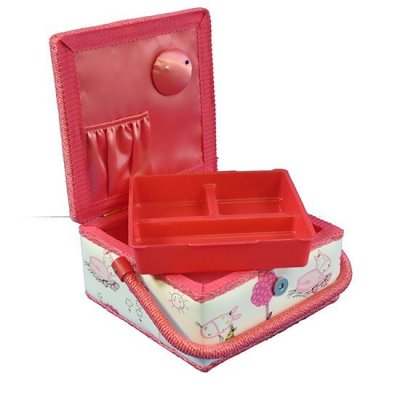 Small Sewing Box - Pink Horses GB1093