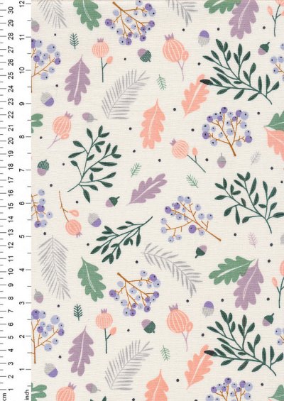 Andover Fabrics Forest Talk By Cathy Nordstrom - Pine Cream Green A8486-GL