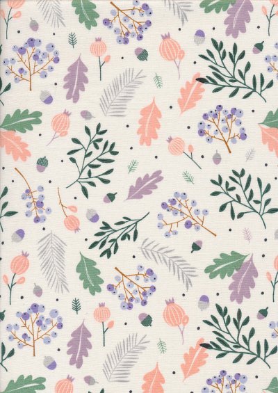 Andover Fabrics Forest Talk By Cathy Nordstrom - Pine Cream Green A8486-GL