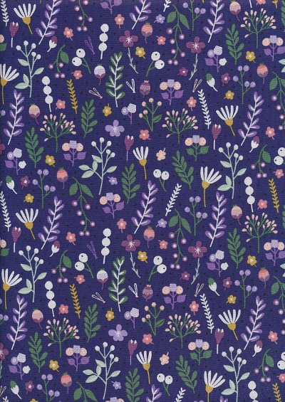 Andover Fabrics Forest Talk By Cathy Nordstrom - Mountain Flora Purple A8488-GP