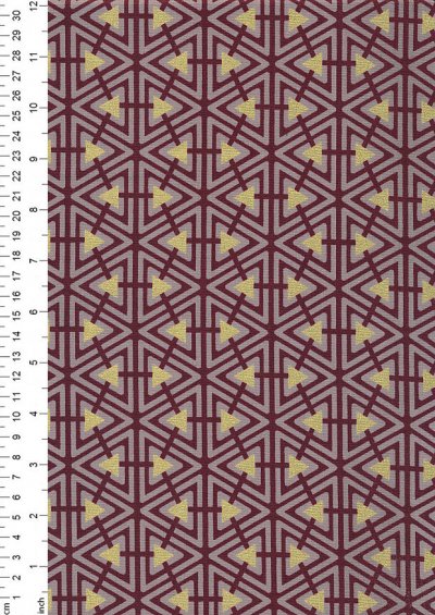 Andover Fabrics Gilded Designs By Lizzy House & Lonni Rossi - Interlaced Triangles Aubergine