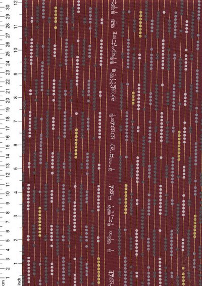 Andover Fabrics Gilded Designs By Lizzy House & Lonni Rossi - Binary Red