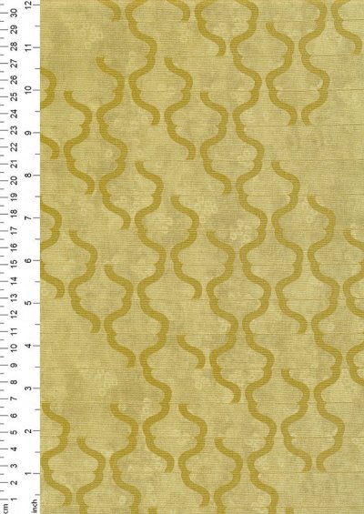 Andover Fabrics Gilded Designs By Lizzy House & Lonni Rossi - Interlaced Squiggles Yellow