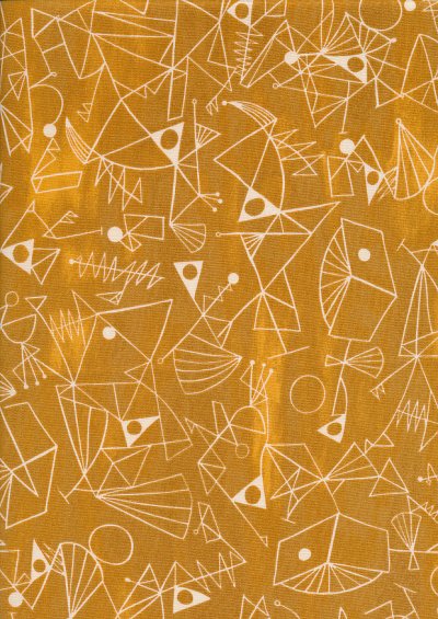 Andover Fabrics Print Making By Lizzy House - Benjamin Orange