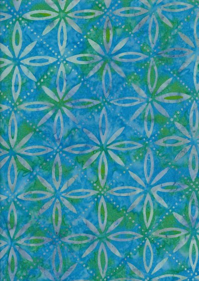 Fabric Freedom Bali Batik Stamp - Turquoise 177/A