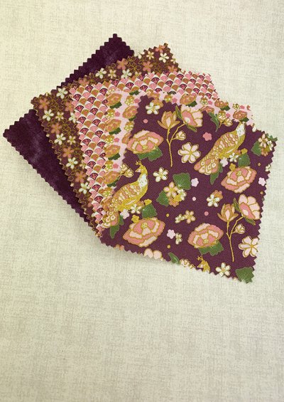 Fabric Freedom Charm Pack 42 Squares - Oriental Floral FC258