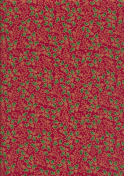 Craft Cotton Co - Christmas Holly Red Met 21