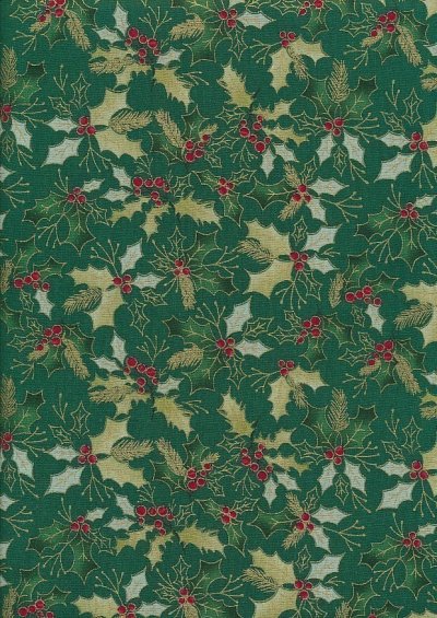Craft Cotton Co. - Traditional Christmas Green Holly