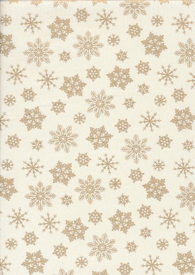 Craft Cotton Co. - Metallic Christmas Snowflakes Cream