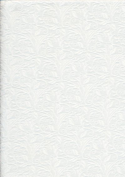 Polyester Brocade -  Cream Swirling Vine