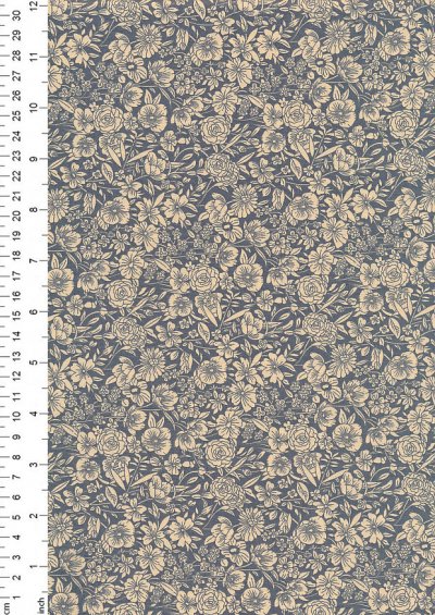 Rose & Hubble - Quality Cotton Print CP-0858 Grey