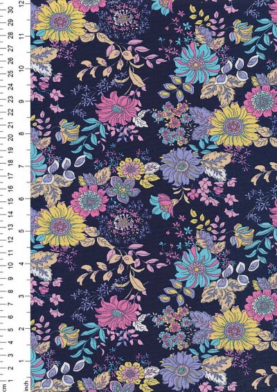 Rose & Hubble - Quality Cotton Print CP-0816 Navy