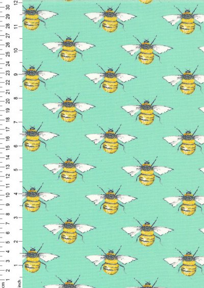 Rose & Hubble - Quality Cotton Print Bees CP0395 Meadow
