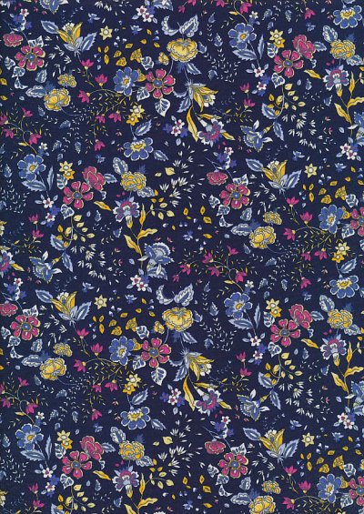 Rose & Hubble - Quality Cotton Print CP-0815 Navy
