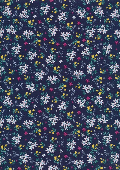 Rose & Hubble - Quality Cotton Print CP-0784 Navy