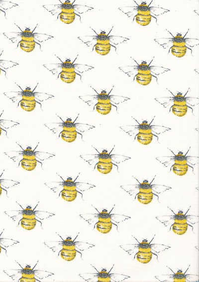 Rose & Hubble - Quality Cotton Print Bees CP0395 Ivory