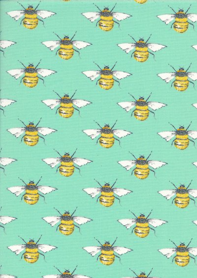Rose & Hubble - Quality Cotton Print Bees CP0395 Meadow