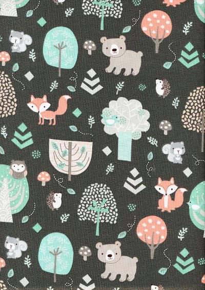 Craft Cotton Co - 3 Wishes Little Forest Animals in the Forest Brown