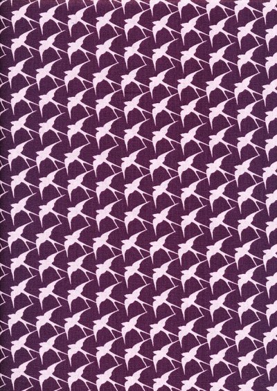 Craft Cotton Co - Flora and Fauna Birds Purple