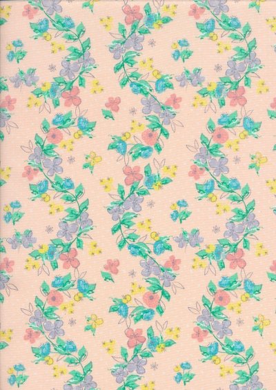 Craft Cotton Spring Is In The Air - Painted Floral Vine Pink