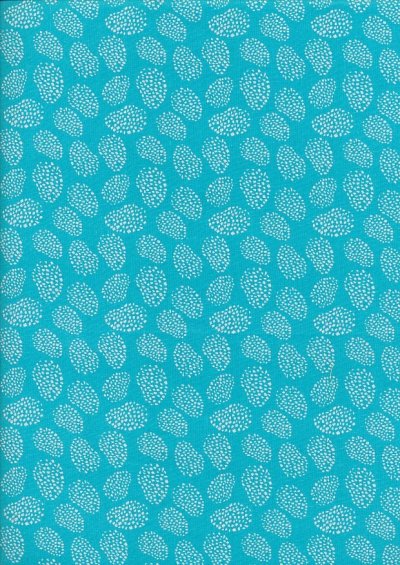 Craft Cotton Floral Sketch - Textured Turquoise