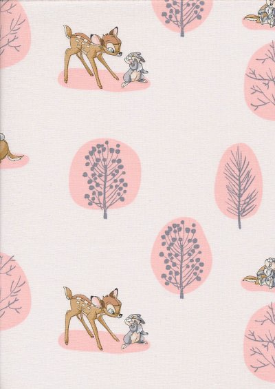 Disney's Bambi - Bambi, Thumper & Pink Trees On White