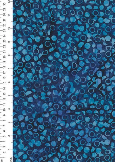 Doughty's Exclusive Bali Batik - Pods Turquoise On Blue
