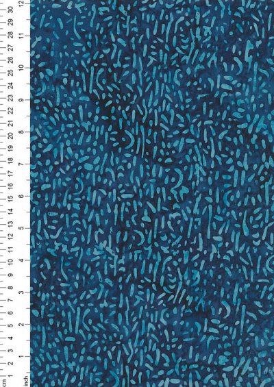 Doughty's Exclusive Bali Batik - Scattered Seed Turquoise On Blue