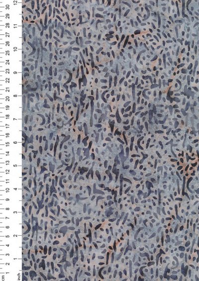 Doughty's Exclusive Bali Batik - Scattered Seed Grey On Blue