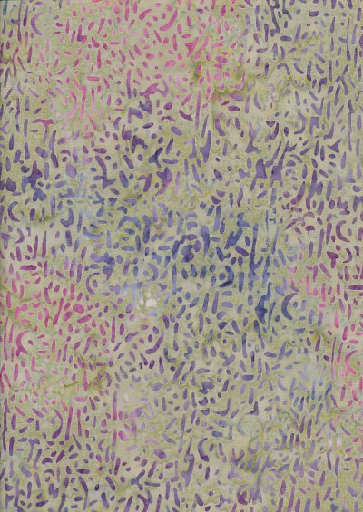 Doughty's Exclusive Bali Batik - Scattered Seed Purple On Green