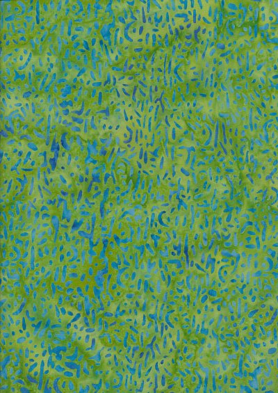 Doughty's Exclusive Bali Batik - Scattered Seed Blue On Green